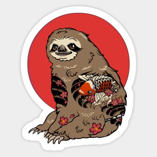 Yakuza Sloth Sticker